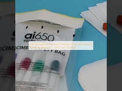 Caja de transporte aislada para refrigerante de laboratorio con bolsas para muestras médicas para almacenamiento en cadena de frío
