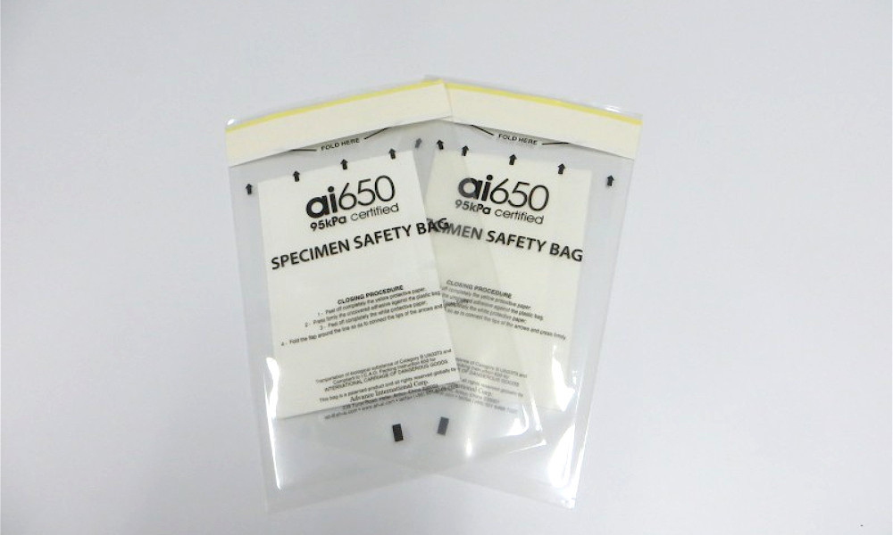 Bolsas adhesivas genéricas para muestras de riesgo biológico para laboratorio, paquete de 50