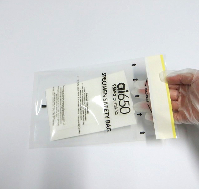 Bolsas adhesivas genéricas para muestras de riesgo biológico para laboratorio, paquete de 50