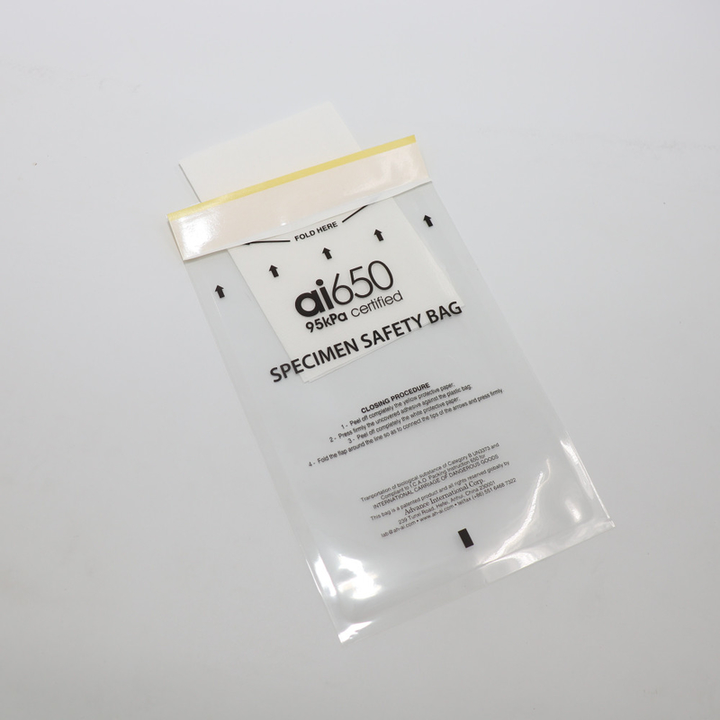 Bolsos autoadhesivos del sello del transporte de la bolsa del plástico transparente LDPE para el hospital del laboratorio