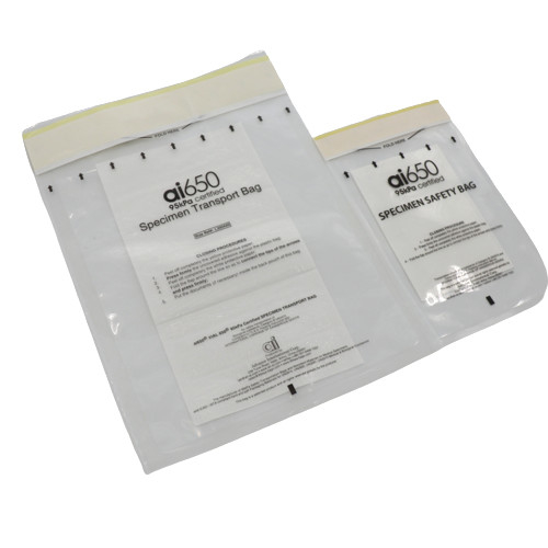 Hospital plástico 3 capas del bolso auto-adhesivo del Biohazard 95KPA para el laboratorio