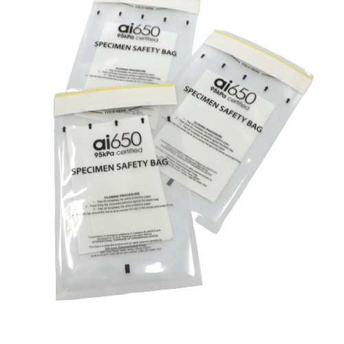 El Biohazard claro médico de KPa de la aduana 95 empaqueta auto-adhesivo para el hospital y el laboratorio