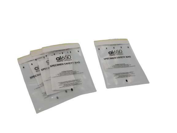 500 ml Capacidad 168 mm X 283 mm 95 kPa Bolsa de transporte de muestras con cierre adhesivo sensible a la presión
