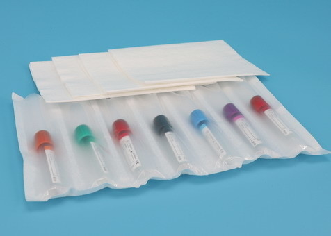 Sello térmico 95 kPa Bolsa de residuos infecciosos con símbolo de riesgo biológico impreso para su eliminación segura