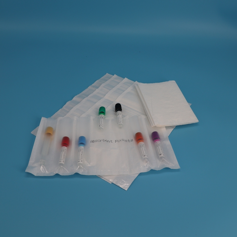 95 kPa Tubos de suero de torniquete de recolección de sangre 4 ranuras de manguera de bolsillo absorbente 2400pcs/paquete para productos químicos