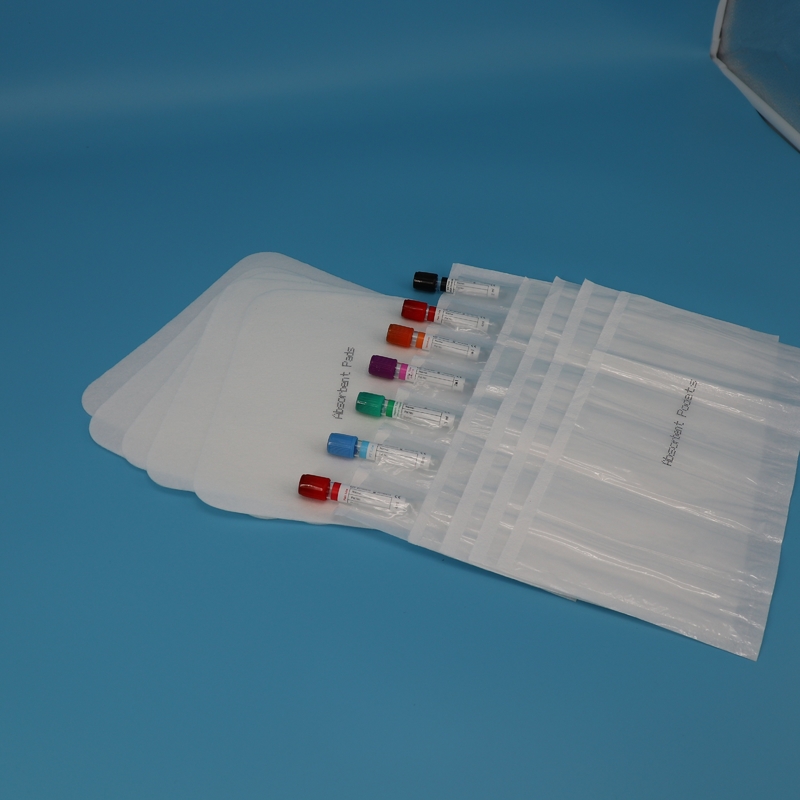 95 kPa Tubos de suero de torniquete de recolección de sangre 4 ranuras de manguera de bolsillo absorbente 2400pcs/paquete para productos químicos