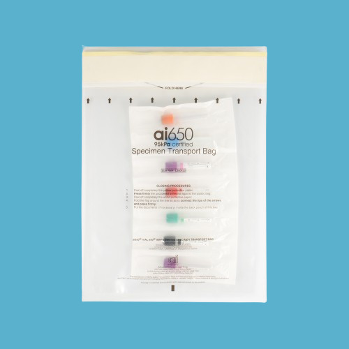 Bolsa de transporte multipropósito de 95 kPa con 7 cámaras absorbentes diversas para muestras biológicas