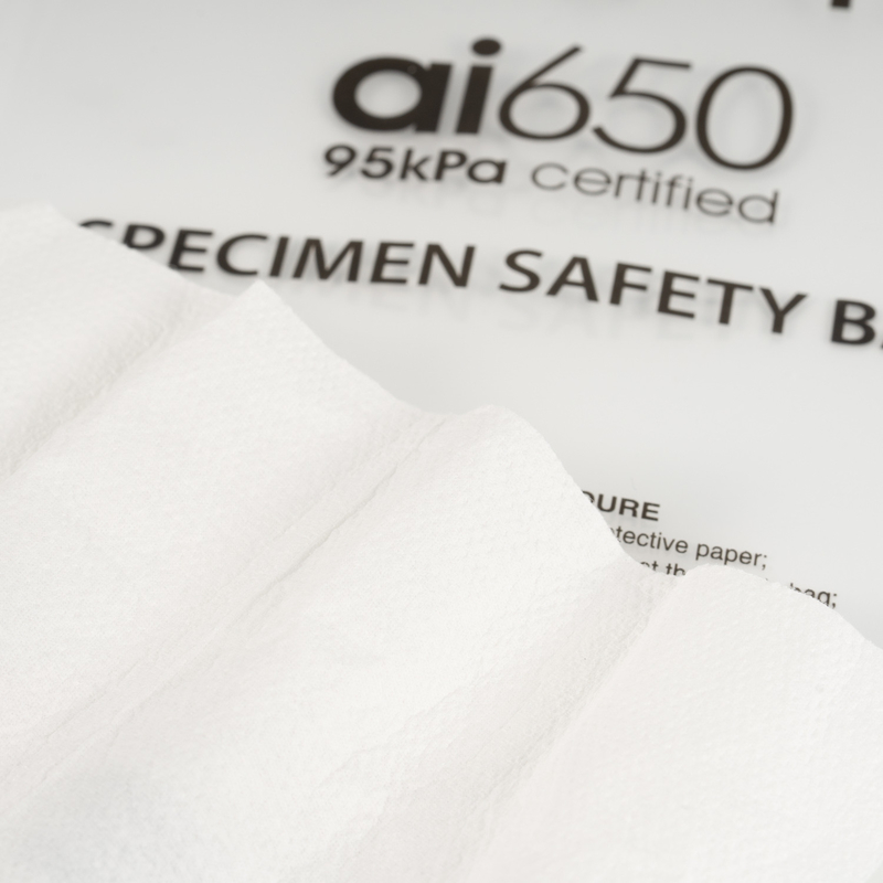 Bolsas de transporte de riesgo biológico de alta presión de 95kpa Certificado de plástico de polímeros y tiras de pegamento