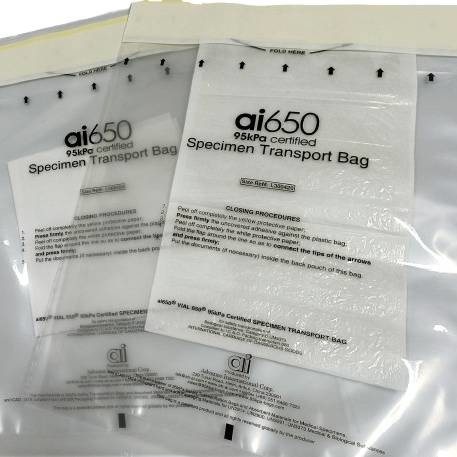 400pcs 95kPa 15*24cm Bolsa de muestras transparentes Biológicas CRO Suministros Caja refrigerada para el transporte aéreo Embalaje con bolso de papeleo en el interior