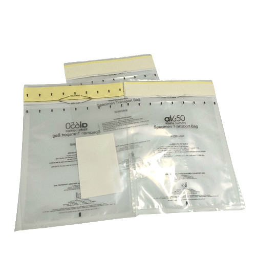 Muestra gratuita Bolsa de muestras desechables Muestra médica de laboratorio Muestra de riesgo biológico Bolsa de muestras