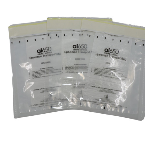 UN3373 Bolsa de embalaje de seguridad 95 Kpa Bolsa de riesgo biológico 3 capas 4 capas Autoadhesivo de muestras Bolsas de transporte médicas