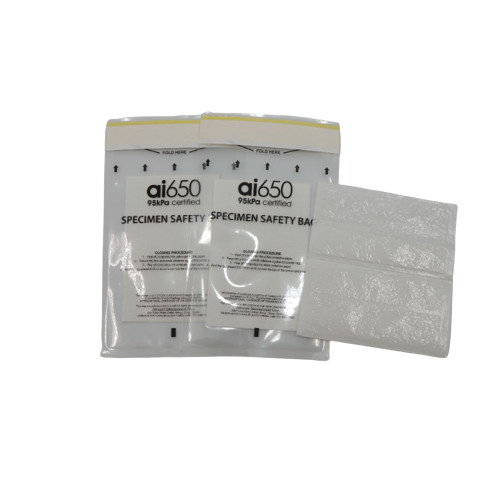 Bolsas de riesgo biológico Bolsa de transporte de muestras con almohadillas super absorbentes, paredes de grado médico 3 con bolsillo de documentos