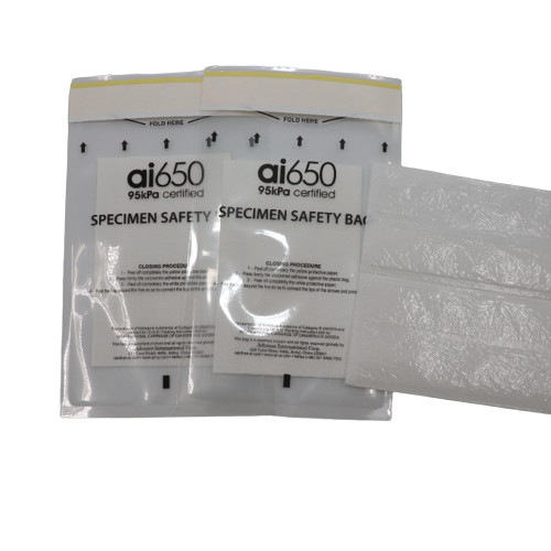 Bolsas de riesgo biológico Bolsa de transporte de muestras con almohadillas súper absorbentes, paredes de grado médico 3 con bolsillo de documentos