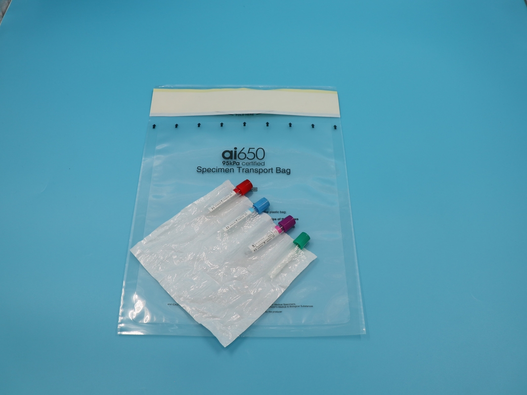 Bolsa de muestras de grado médico AI-650 con 7 compartimentos integrados para el transporte a prueba de fugas