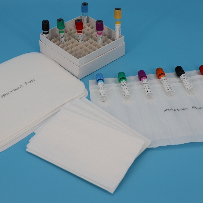 Bolsas de transporte de peligros biológicos de 95 kPa con 4 ranuras de manguera absorbente y 550 ml de absorción