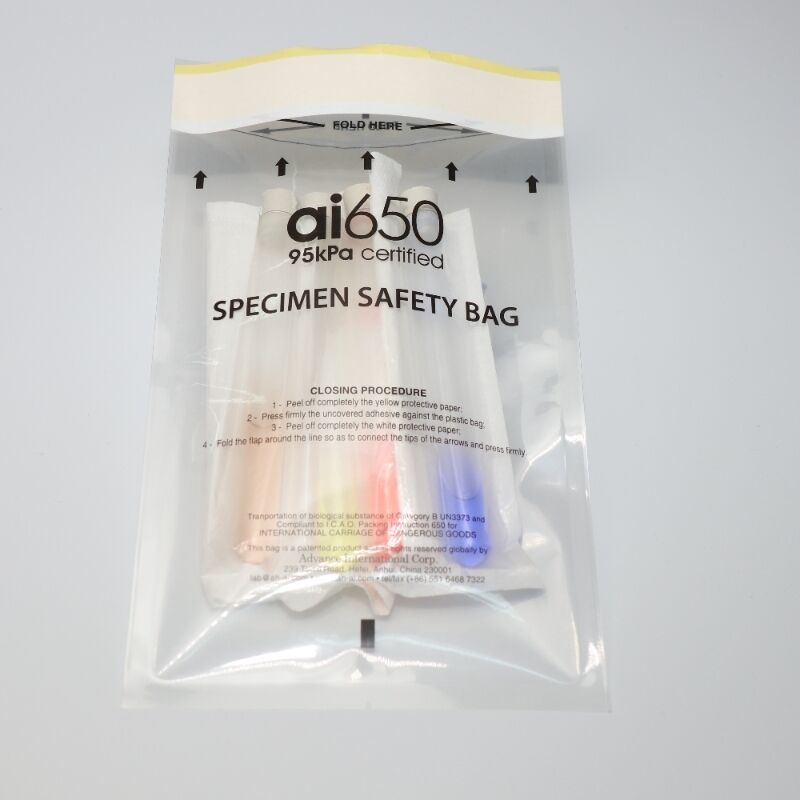 Bolsas de seguridad farmacéutica con clasificación de presión de 95 KPA con mangas absorbentes para la recogida de muestras