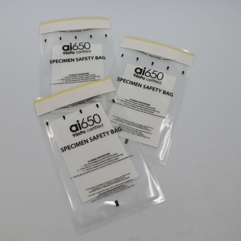 Bolsas de transporte de especímenes a prueba de fugas de 95 kPa para sustancias biológicas de categoría B