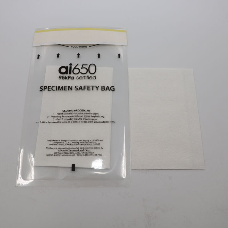 Bolsa de muestras médicas Bolsa de muestras de transporte Bolsa de muestras Bolsa de transporte, cerradura con cremallera Bolsa de muestras de riesgo biológico Bolsas de transporte Bolsa de cremallera de plástico para residuos hospitalarios y uso en laboratorio