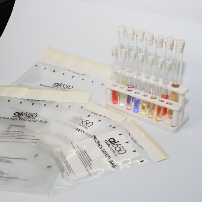 Bolsa de muestras de 95 kPa Bolsa de embalaje de riesgo biológico para el transporte de muestras y mercancías peligrosas UN3373