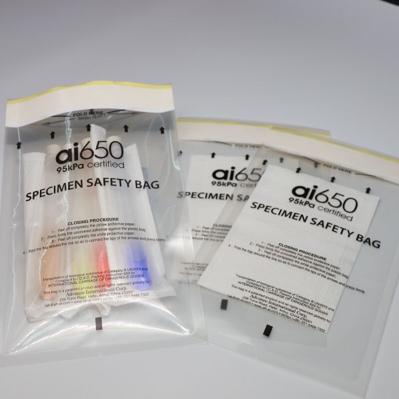 Bolsillo absorbente de 2 compartimentos/4 compartimentos/7 compartimentos para recogida y transporte de muestras