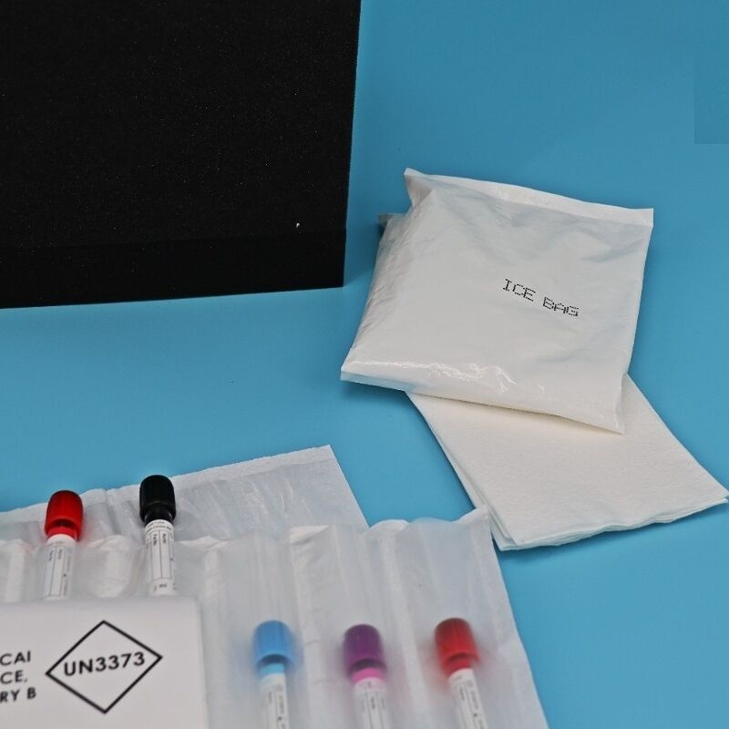 2 Bajo / 4 Bajo / 7 Bajo Absorbente de bolsillo de manga de muestras de transporte Pad de absorción para los tubos de muestras de laboratorio, UN3373 PI650 Compatible