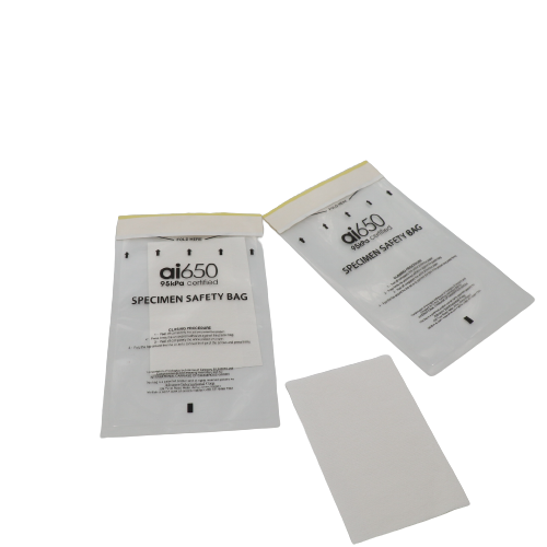 Almohadilla absorbente desechable para transporte de muestras, a prueba de fugas y estéril para bolsas de recolección de muestras médicas