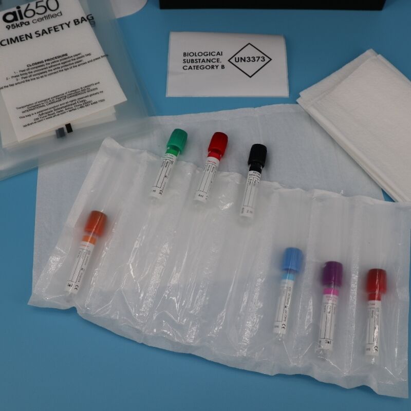 Sleeve de bolsillo absorbente con ranura desechable para transporte de muestras médicas y de laboratorio