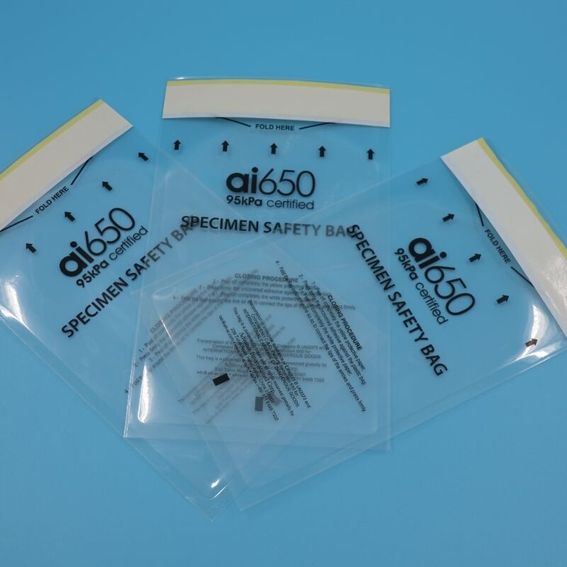 Muestra de laboratorio médico manguito de bolsillo absorbente, 4/7 con ranura, desechable para el transporte seguro de muestras