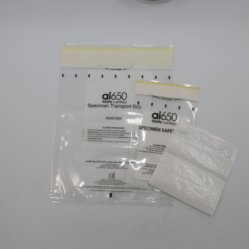 AI650 7 Bolsillo Absorbente Ranurado a Prueba de Fugas, Alta Absorción, Ideal para el Transporte de Muestras de Orina y Sangre