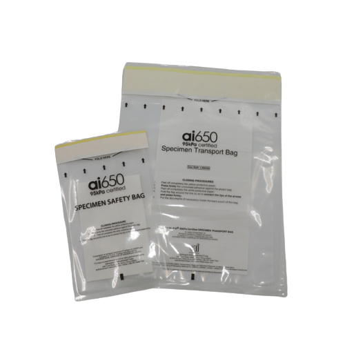 Bolsillo de absorción de muestras de sangre/orina desechable disponible en 4 y 7 ranuras (serie AI650), confiable para el transporte de laboratorio