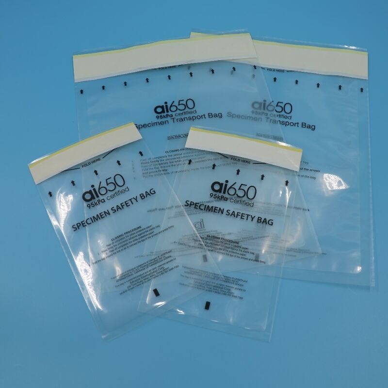 Qualified 95kPa Transport Bag Absorbent Pocket Sleeve Medical Laboratory Specimen Absorbent Sleeve