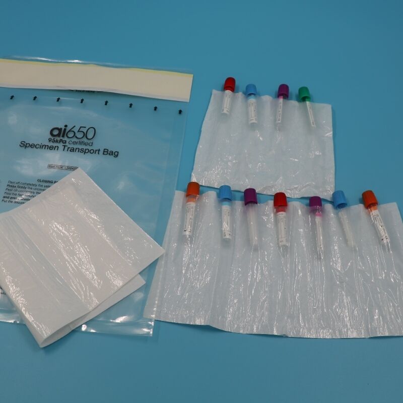 95 kPa Bolsa de envío de muestras de sangre 7x12 pulgadas y Bolsa de transporte de muestras de laboratorio