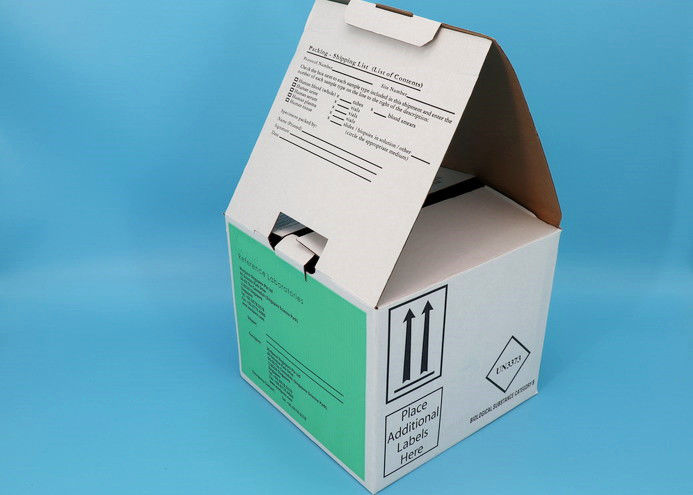 En el caso de las pruebas de coagulación de muestras de laboratorio médico, las cajas de envío / cajas de caída especializadas para el transporte
