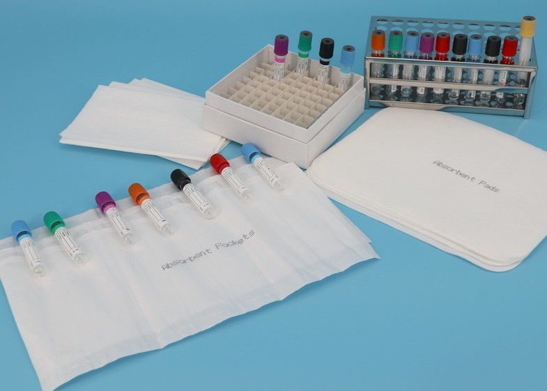 Bolsas y hojas absorbentes modificadas para requisitos particulares del tamaño para transportar especímenes del laboratorio 7-Tube